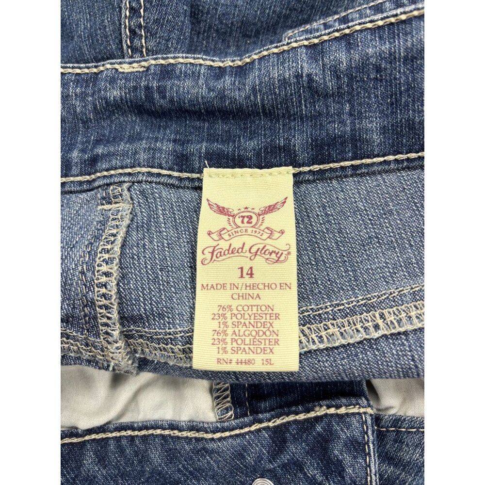 Womens Faded Glory Denim Bermuda Shorts Size 14 - Picture 9 of 10